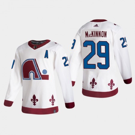 Herren Eishockey Colorado Avalanche Trikot Nathan MacKinnon 29 2020-21 Reverse Retro Authentic